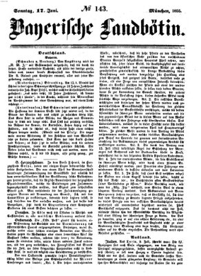 Bayerische Landbötin Sonntag 17. Juni 1855
