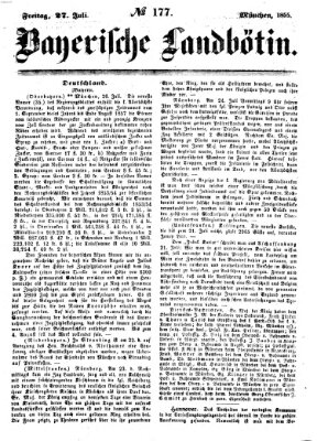 Bayerische Landbötin Freitag 27. Juli 1855