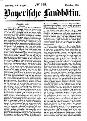 Bayerische Landbötin Dienstag 21. August 1855