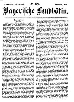 Bayerische Landbötin Donnerstag 23. August 1855