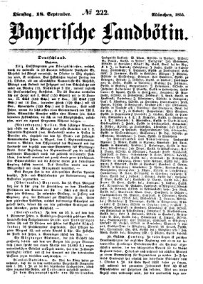 Bayerische Landbötin Dienstag 18. September 1855