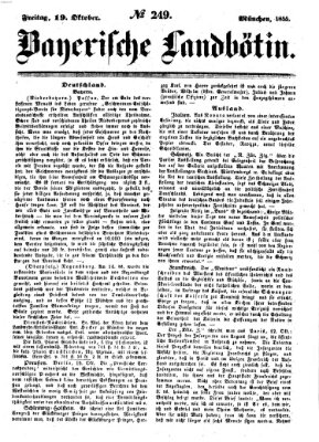 Bayerische Landbötin Freitag 19. Oktober 1855