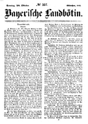 Bayerische Landbötin Sonntag 28. Oktober 1855