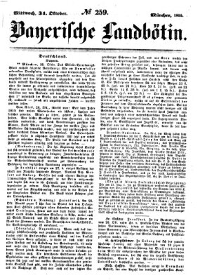 Bayerische Landbötin Mittwoch 31. Oktober 1855