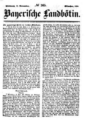 Bayerische Landbötin Mittwoch 7. November 1855
