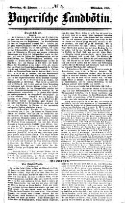 Bayerische Landbötin Sonntag 6. Januar 1856