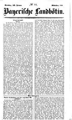 Bayerische Landbötin Sonntag 13. Januar 1856