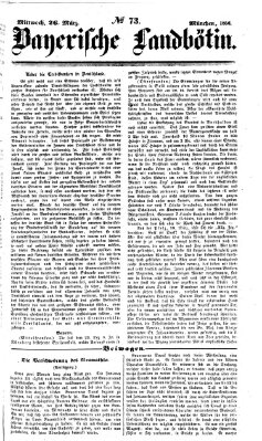 Bayerische Landbötin Mittwoch 26. März 1856