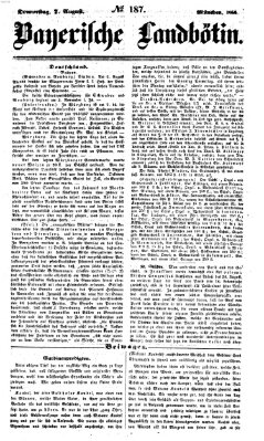 Bayerische Landbötin Donnerstag 7. August 1856