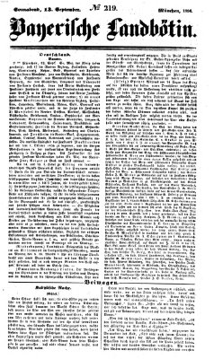 Bayerische Landbötin Samstag 13. September 1856