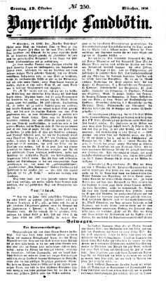 Bayerische Landbötin Sonntag 19. Oktober 1856