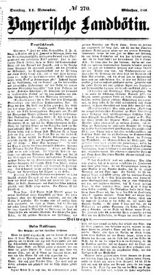 Bayerische Landbötin Dienstag 11. November 1856