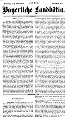 Bayerische Landbötin Sonntag 16. November 1856