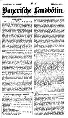 Bayerische Landbötin Samstag 3. Januar 1857