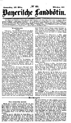 Bayerische Landbötin Donnerstag 12. März 1857