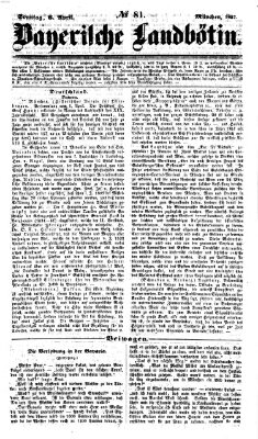 Bayerische Landbötin Sonntag 5. April 1857