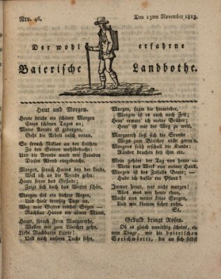 Der wohlerfahrne baierische Landbothe Samstag 13. November 1813