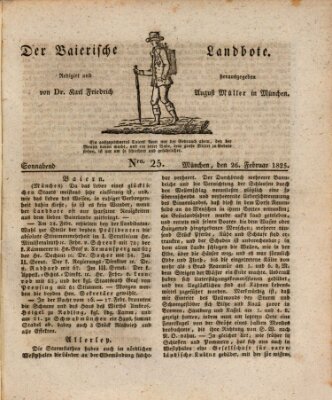 Der Bayerische Landbote Samstag 26. Februar 1825