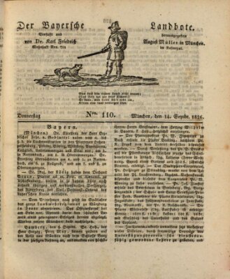 Der Bayerische Landbote Donnerstag 14. September 1826