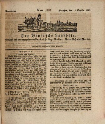 Der Bayerische Landbote Samstag 15. September 1827