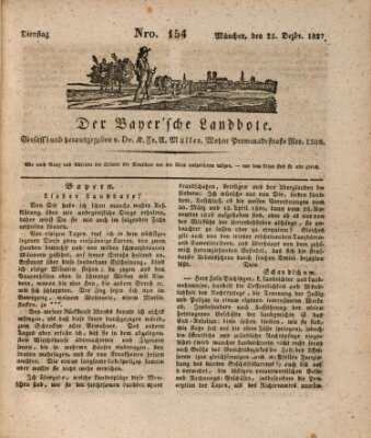 Der Bayerische Landbote Dienstag 25. Dezember 1827