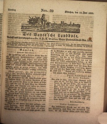 Der Bayerische Landbote Dienstag 10. Juni 1828
