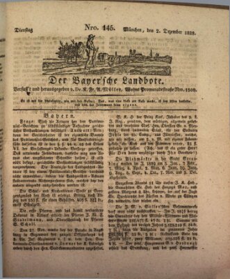 Der Bayerische Landbote Dienstag 2. Dezember 1828