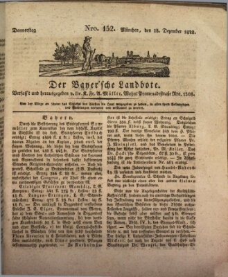 Der Bayerische Landbote Donnerstag 18. Dezember 1828