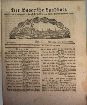 Der Bayerische Landbote Samstag 5. September 1829
