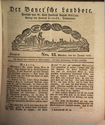 Der Bayerische Landbote Samstag 30. Januar 1830
