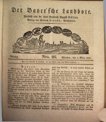 Der Bayerische Landbote Dienstag 2. März 1830
