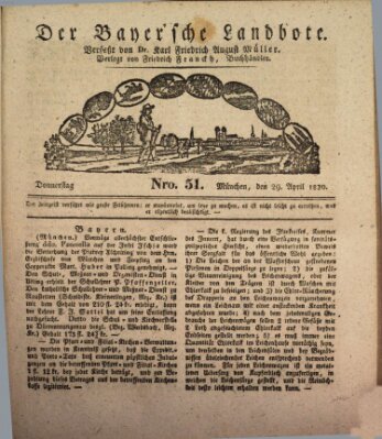 Der Bayerische Landbote Donnerstag 29. April 1830