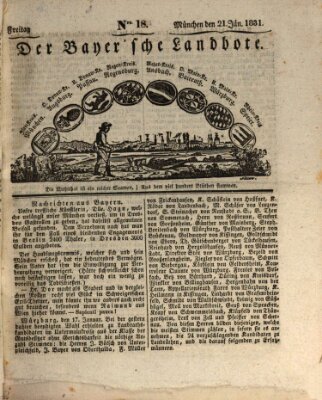 Der Bayerische Landbote Freitag 21. Januar 1831