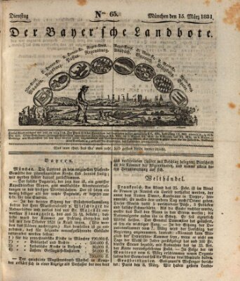 Der Bayerische Landbote Dienstag 15. März 1831