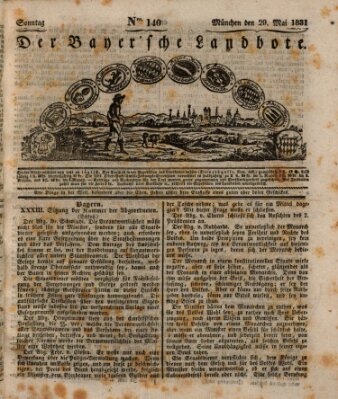 Der Bayerische Landbote Sonntag 29. Mai 1831