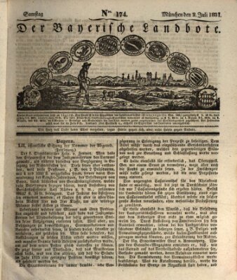 Der Bayerische Landbote Samstag 2. Juli 1831