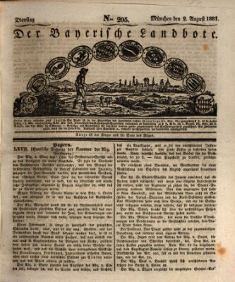 Der Bayerische Landbote Dienstag 2. August 1831