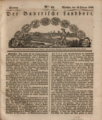 Der Bayerische Landbote Sonntag 12. Februar 1832