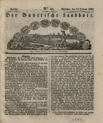 Der Bayerische Landbote Freitag 17. Februar 1832