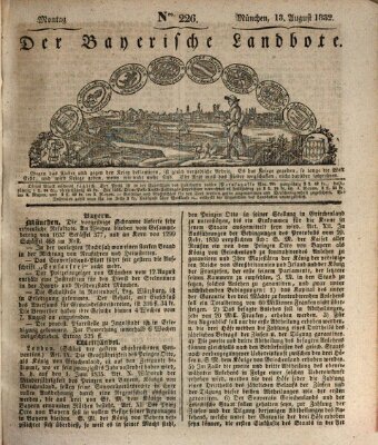 Der Bayerische Landbote Montag 13. August 1832