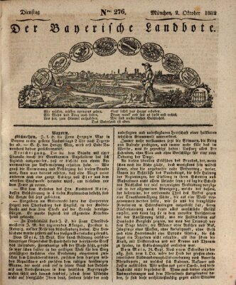 Der Bayerische Landbote Dienstag 2. Oktober 1832