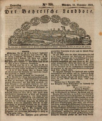 Der Bayerische Landbote Donnerstag 15. November 1832