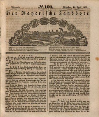 Der Bayerische Landbote Mittwoch 10. April 1833