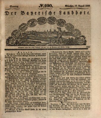 Der Bayerische Landbote Sonntag 18. August 1833
