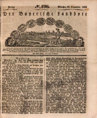 Der Bayerische Landbote Freitag 22. November 1833
