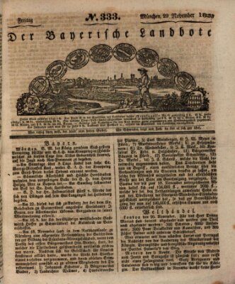 Der Bayerische Landbote Freitag 29. November 1833