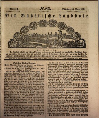 Der Bayerische Landbote Mittwoch 26. März 1834