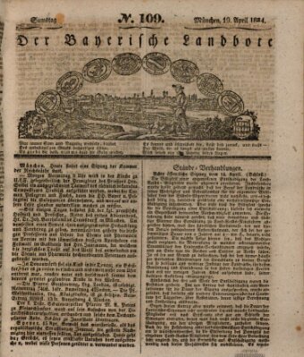 Der Bayerische Landbote Samstag 19. April 1834