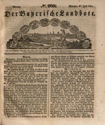 Der Bayerische Landbote Montag 28. Juli 1834
