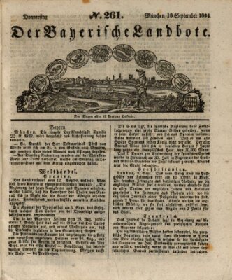 Der Bayerische Landbote Donnerstag 18. September 1834